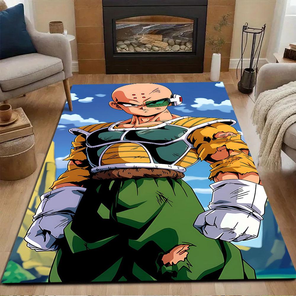 "Anime Warrior in Battle Armor" Patterned carpet, non slip mat suitable for living room and bedroom sofas