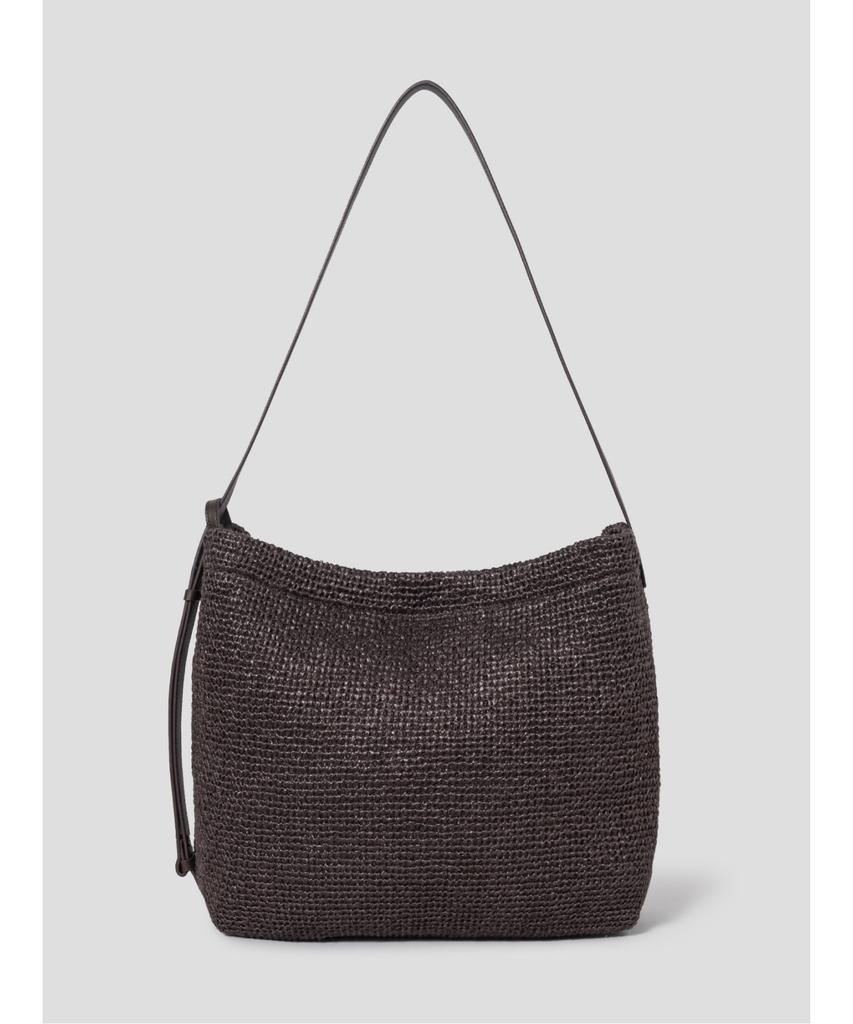 Beanpole Accessory Raffia Shoulder Bag Brown