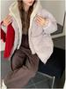 Fake Two-piece Stitching Puffer Jacket Women's Loose Thickened Warm Cotton-padded Coat With Fur Lining