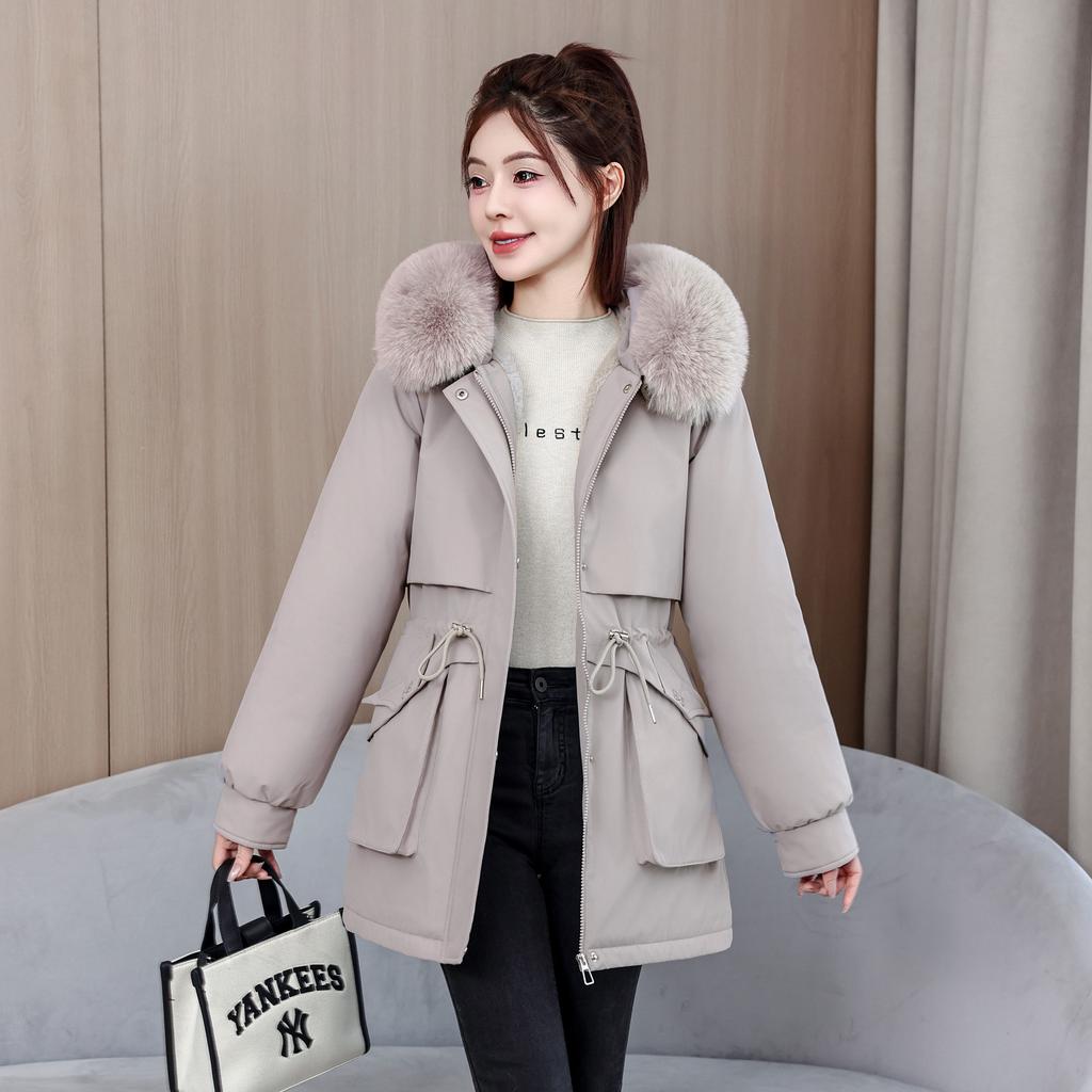 Pie overcomes the trend of cotton-padded winter clothes, new down cotton-padded clothes for women's medium and long loose large-size cotton-padded ja