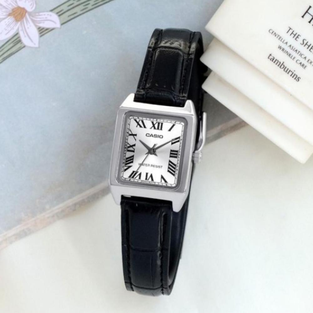 Casio Женские кожаные часы LTP-V007L-7B1