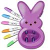 Easter Bunny Egg Decorating Kit - Kids Diy Craft Set With 6 Color Markers Marshmallow Bunny Shaped Egg Holder Easter Rabbit Gift