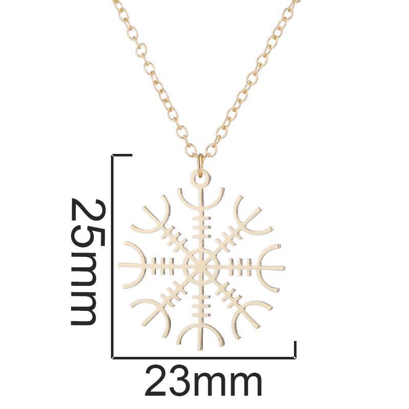 Women's Japanese & Korean-Style Snowflake Pendant Necklace - Stainless Steel Clavicle Chain, Simple Christmas Fashion Accessory.