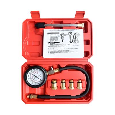 Профессиональный комплект тестера компрессии бензинового двигателя 0-300 PSI инструмент для измерения давления в цилиндре топлива для автомобилей и мотоциклов