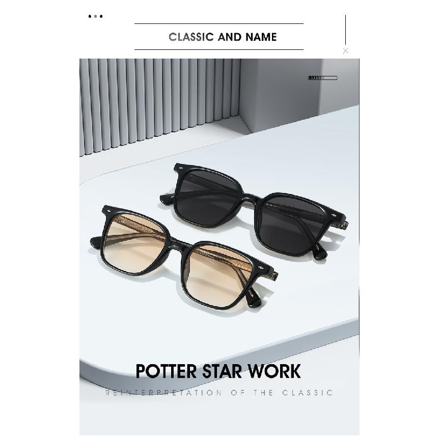 TR90 frame sunglasses, unisex, square design, large frame, slimming effect, suitable for driving and fishing