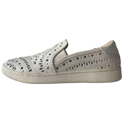 Повседневные слипоны Удобные лоферы Женские лоферы Белые 1020093-WHT