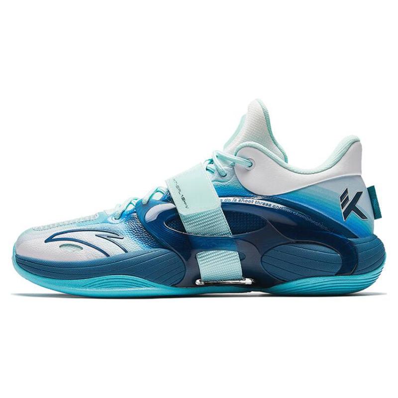 Anta KT SPLASH V Дышащие Влагоотводящие Высокие Баскетбольные Кроссовки Мужские Сине-Белые 112341108-2