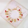 Фруктовые украшения Вишня Клубника Сердце Сплав Браслет для женщин Подарок