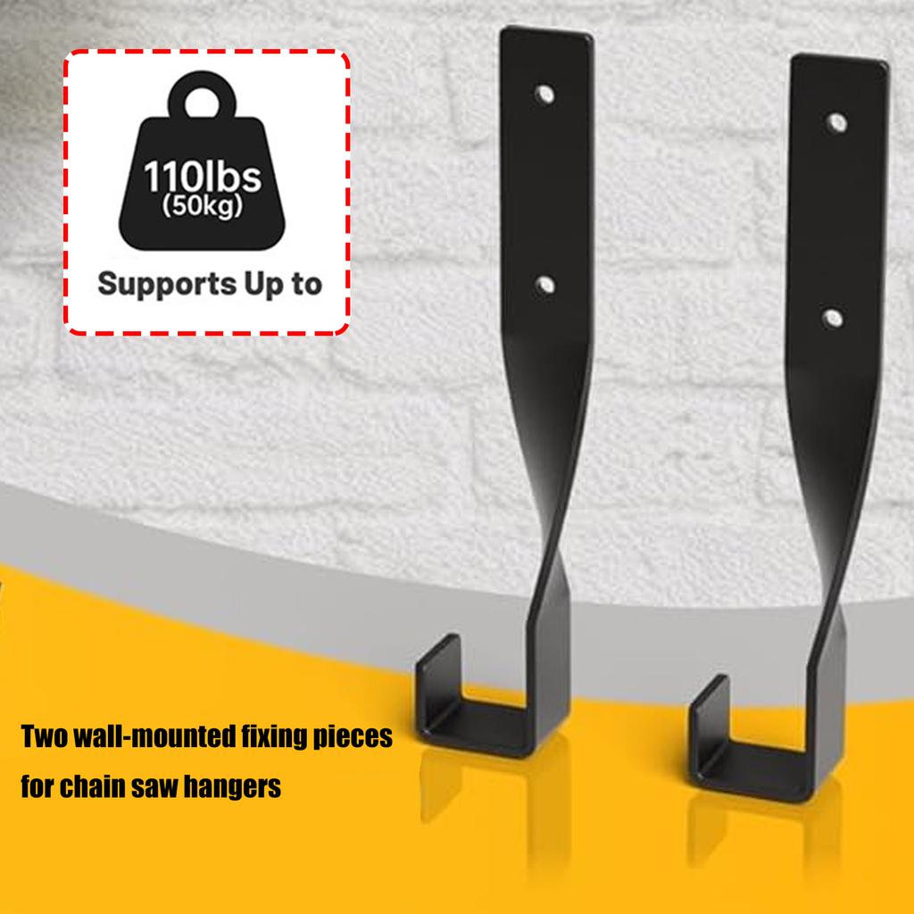 2 шт. Держатель для бензопилы из нержавеющей стали Сверхпрочная настенная стойка Органайзеры для организации гаража и хранения инструментов