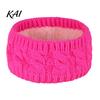 Stretchy Acrylic Ear Warmer Winter Knitted Headband for Women, Soft Fleece Lined Thermal Hair Fashionable Accessories Band, Thickened Plush