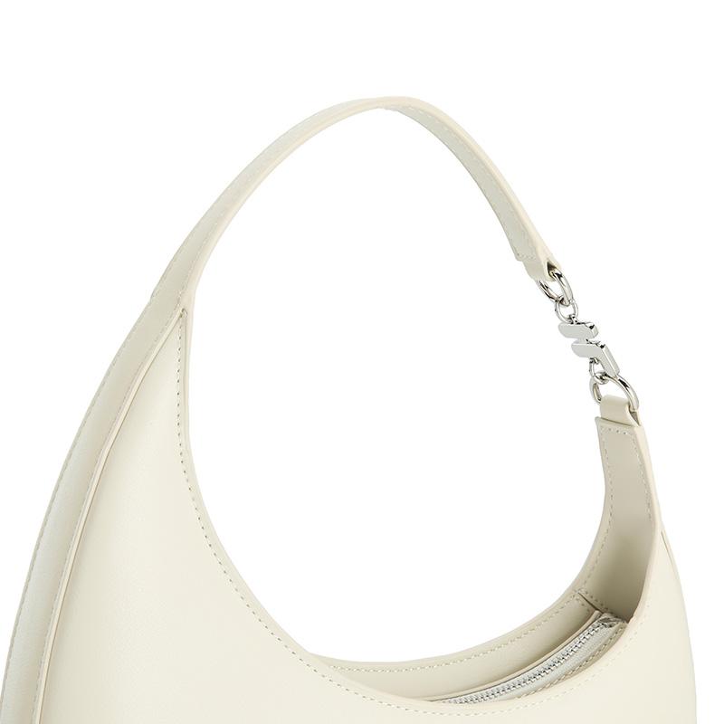FILA Heritage Minimalist Fashion Classic Retro Casual Commuter Elegant Versatile Textured Asymmetrical Design Shoulder PU Tote Bag F13W628162FLK