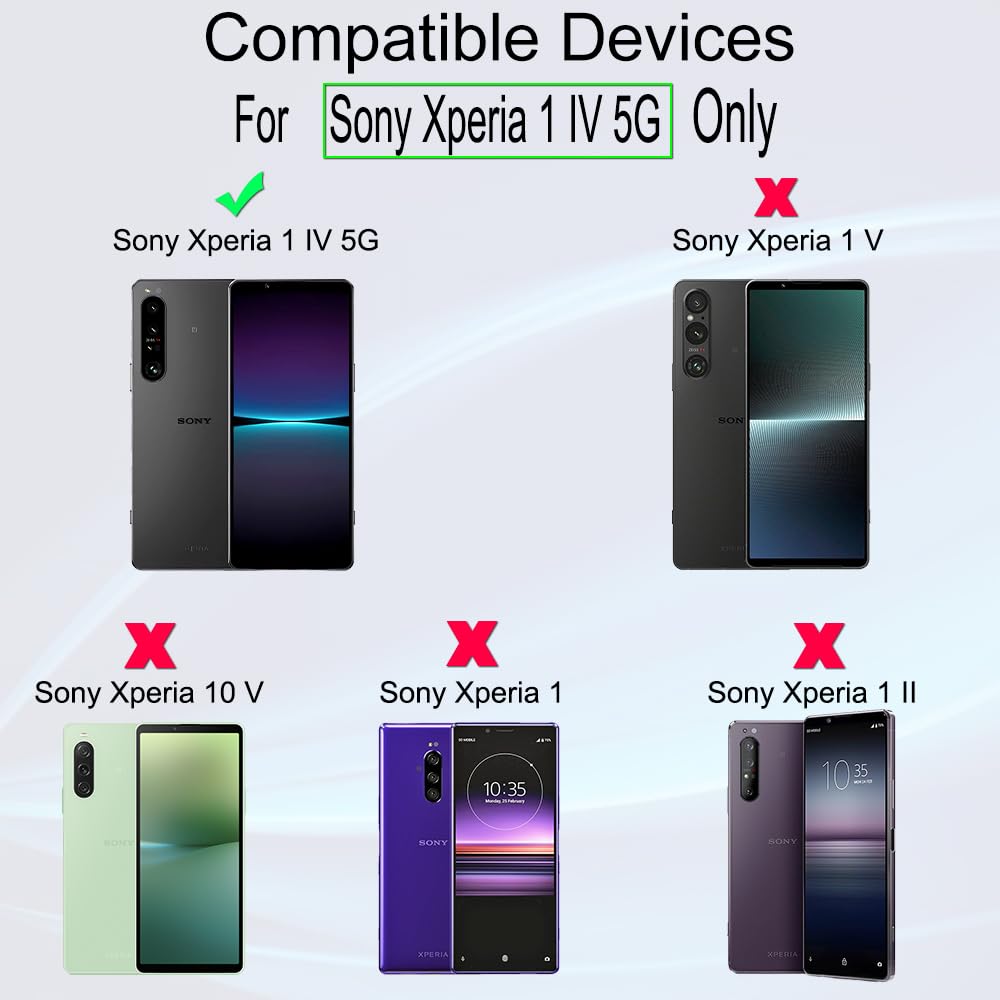 Защитная пленка для экрана IBYWIND для Sony Xperia 1 IV 5G 2 Закаленное стекло 1 Защитная пленка для объектива камеры 1 Подложка из углеродного волокна Легкое чтение (6,5