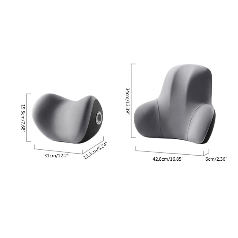 Headrest Lumbar Support Memory Foam for Car Neck Pillow Back Cushion