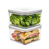 VAKUEN Premium Vacuum Storage Containers, Short, Set of 2, with Convenient Valve Closures, BPA-Free, 100% Leakproof, Keeps Food Fresh Up To 5x Longer
