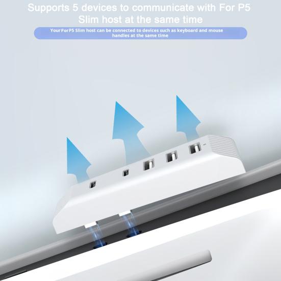 USB-концентратор 5-в-1, высокоскоростной удлинитель для PS5 Slim с 3 портами USB 1