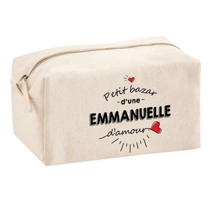 Trousse multifonction Bazar d'une Emmanuelle d'amour Cadeau Idée Personnalisé Original Rentrée | Trousse Scolaire Fournitures Bureau