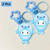 2 шт. Милые брелоки в стиле пиксельной графики Sanrio Hello Kitty Bell Star Keychain, подвеска для телефона, аксессуар для фотоаппарата CCD, подарки.