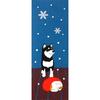Hamamonyo Illustrated Hand Towel Kuroshiba and Snow