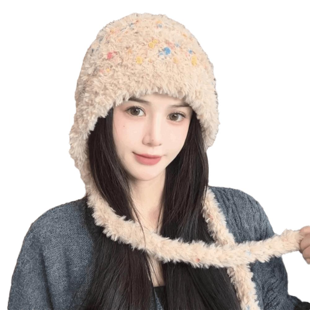 Ear Protection Winter Hat Warm Earmuff Knitted Hat Cute Lei Feng Cap for Women