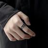 Personality Hollow Thorns Ring Men 'S Jewelry Hip -Hop Ins Style Interwoven Asymmetric Ring Male 925 Silver Finger Accessories