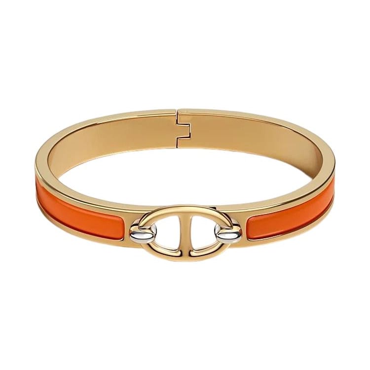 HERMES Mini Clic Chaine D'Ancre Bangles Women's Fresh Orange H209000F-8APM