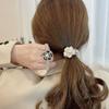 1pc French Style Small Fragrant Mountain Tea Flower Pearl Headband, Korean High-end Hair Accessory with Light Luxury Headband