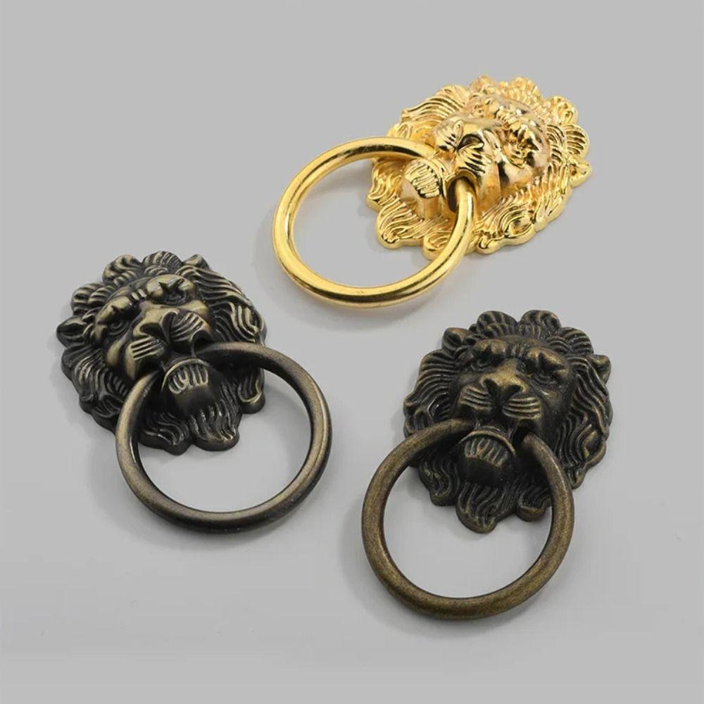 Новая Антикварная Голова Льва Цинковый Сплав Ящик Упаковочная Ручка Декоративная Ручка Кухонные Шкафы Ручки Ручки