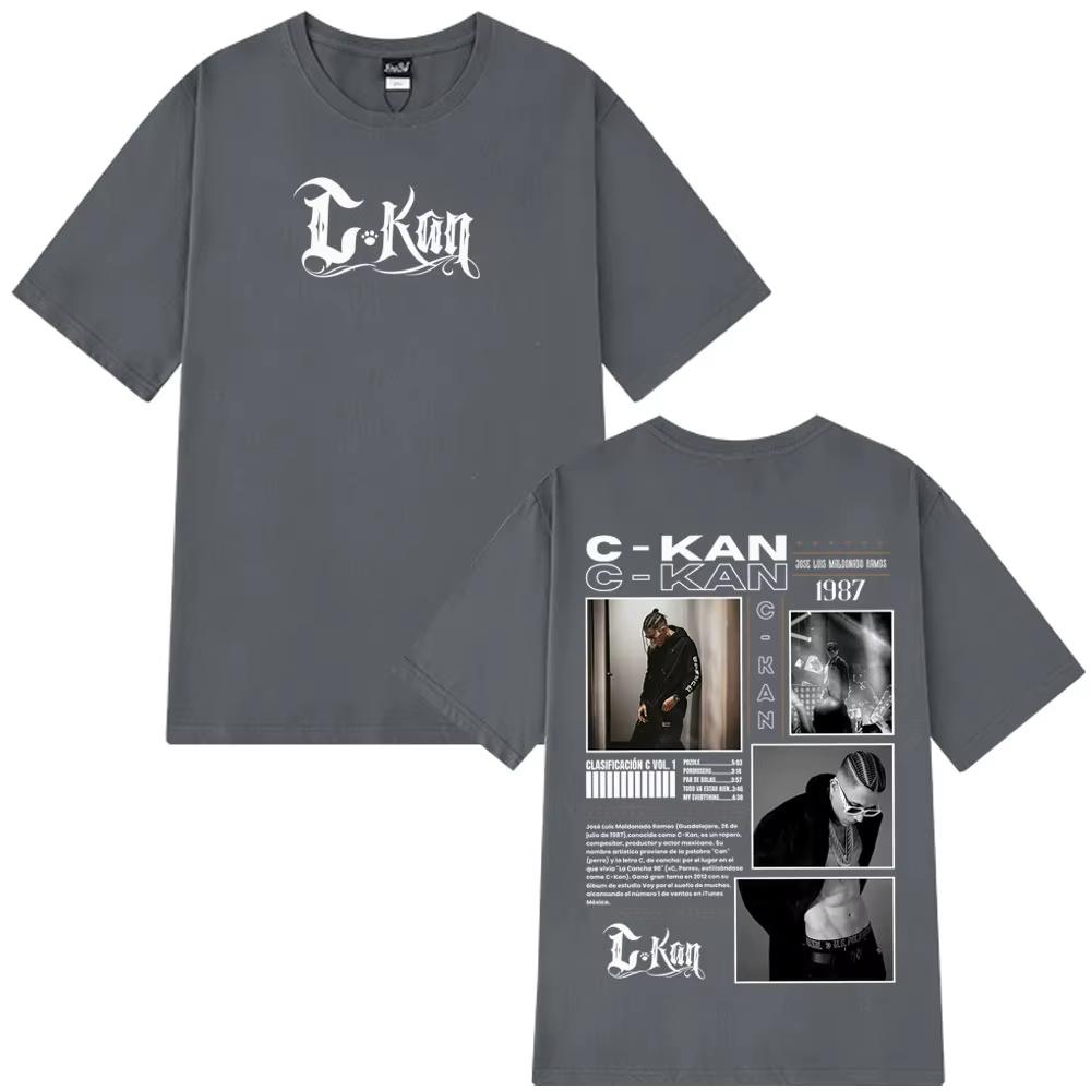 Singer Ckan Tour 2026 album graphics 100Cotton Mens Tshirt Fashion Hip Hop Oversized Retro Unisex Oneck Short Sleeve shirt