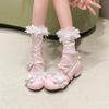 Fashion Lace Palace Leather Shoes Lolita Shoes 2025 Cute Lolita Japanese Sweet Bow Thick Custom Shoes Japanese Girls' Tea Party