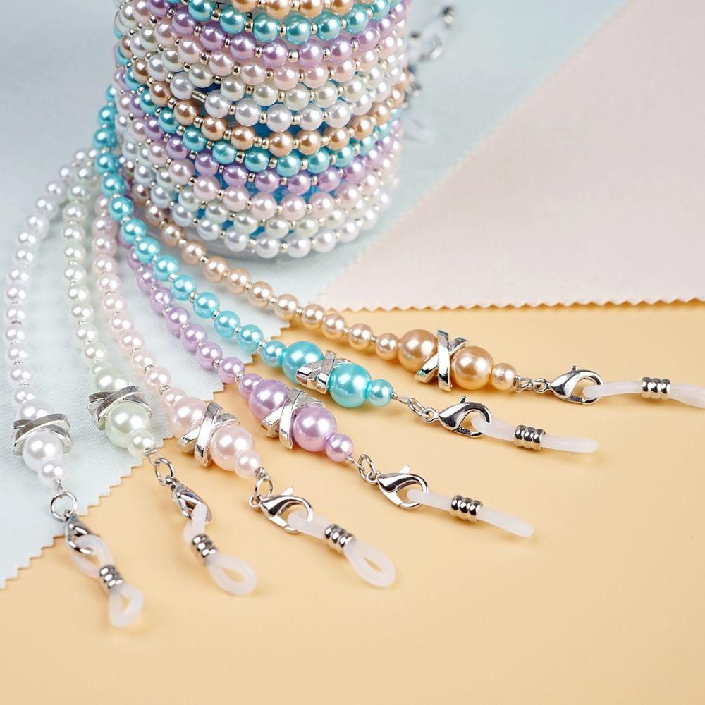 Imitation Pearl Sunglass Lanyard Straps Glasses Accessories Pearl Glasses Straps Universal