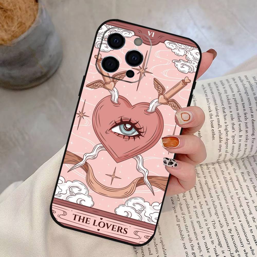 Чехол для телефона Таро Луна Звезда S-Солнце Силиконовый Мягкий Для IPhone 17 16 15 14 13 12 11 X XR Plus Pro Max Plus