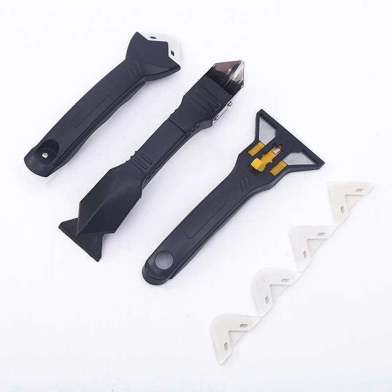 Grout Removal Tool Silicone Caulking Tools Glass Glue Angle Scraper Grout Remover Scraper Sealant Finishing Hand Tools Set
