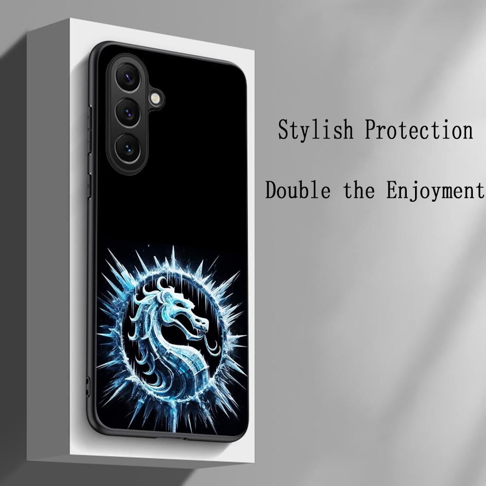 Hot game Mortal Kombat pattern Phone Case For Samsung Galaxy S25 S24 S23 S22 S21 S20 Plus Ultra Note20 Soft Black