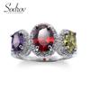 Женские кольца SODROV с цветными кристаллами и цирконием