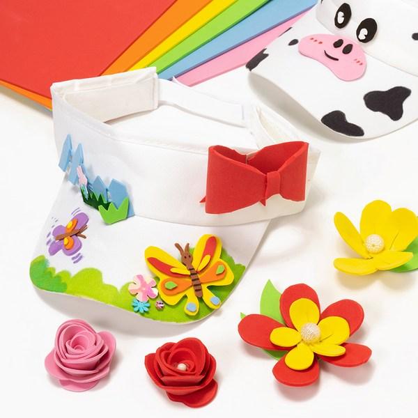 Minhwa Store EVA Sponge Non-adhesive 2mm 10-piece Set, Red, Orange, Yellow, Green, Sky, Pink, Purple, Brown, White, Black, Korean Toy Supplies