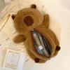 Большая вместимость Capybara плюшевая сумка для ручек Animal Doll Capybara плюшевая сумка для карандашей Student