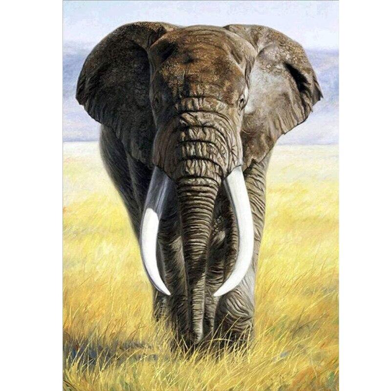 DIY Elephant 5D Diamond Painting Full Round Drill Animal Diamond Embroidery Cross Stitch Kits Wall Art Home Decor Drop&shiping