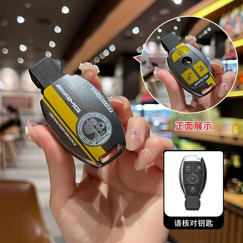Fashion ABS New Styling Car Logo Remote Key Case Cover Shell For Mercedes Benz A B C S Class AMG GLA CLA GLC W176 W221 W204 W205 ZY3