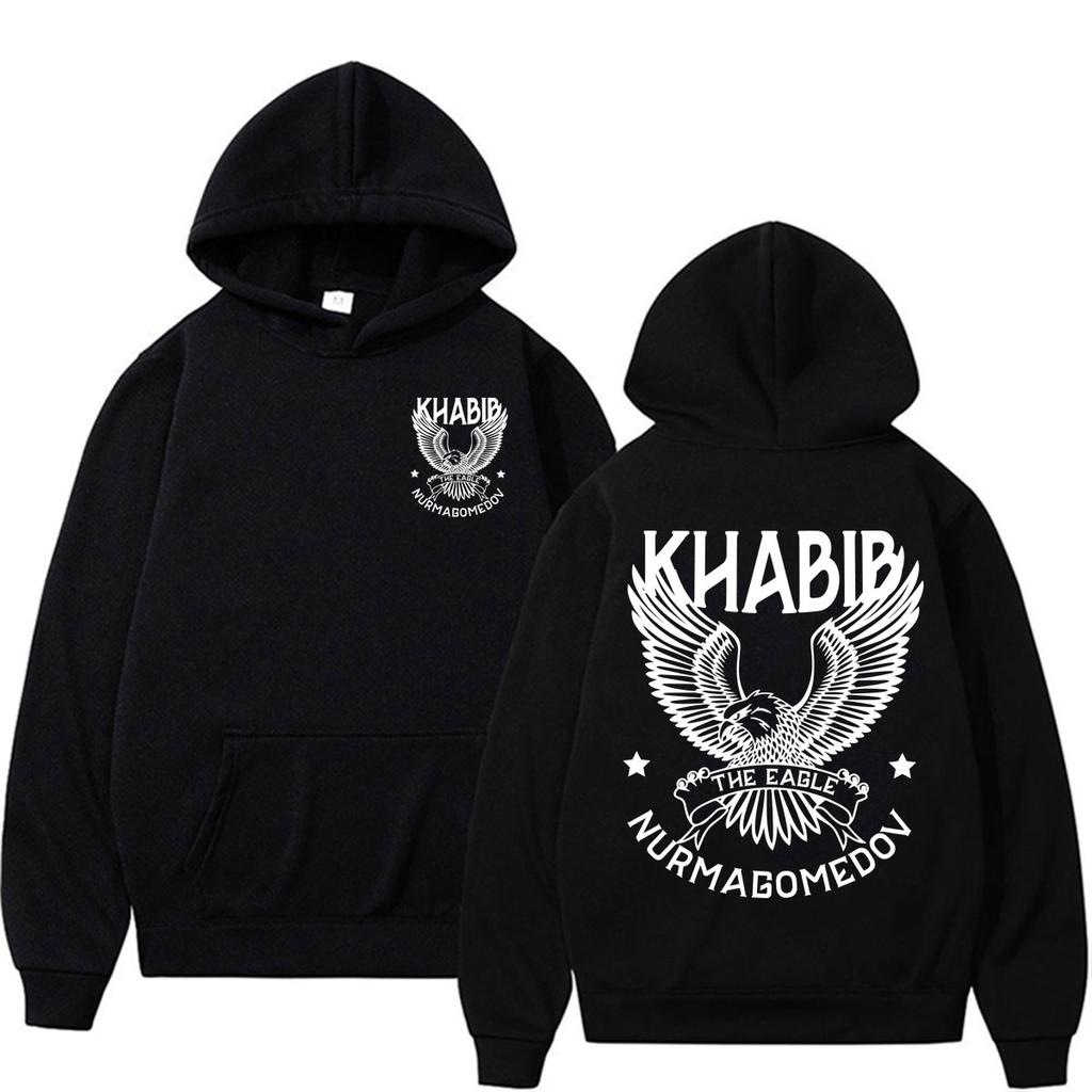 Khabib The Eagle Nurmagomedov Hoodies Men's Clothing Fashion Violence Aesthetic Sweatshirt Autumn Casual Fleece Hoodie Pullovers
