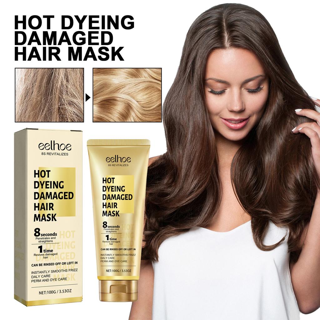 Keratin Hair Repair Cream - Smooth Frizz Control, Deep Conditioner for Dry Damaged Hair, Nourishing Leave-In Treatment
