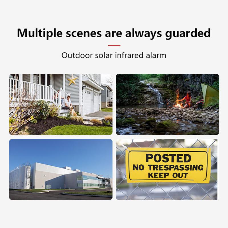 Солнечная сигнализация, 3 режима, IP65, водонепроницаемый датчик дистанционного управления, охранная сигнализация, настенный светильник для вождения