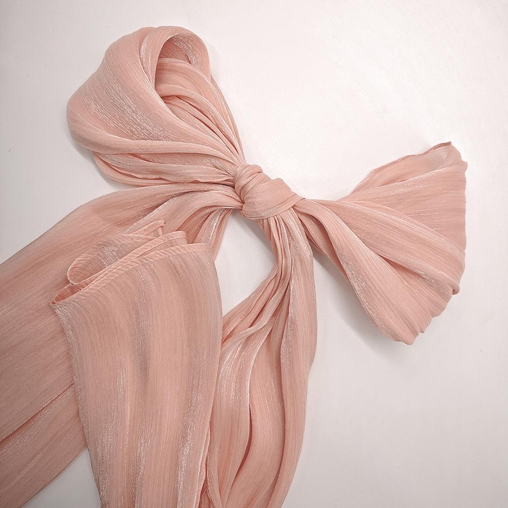 Самый продаваемый дышащий атласный креповый длинный шарф - Cool & Bright Shimmershawl из Малайзии