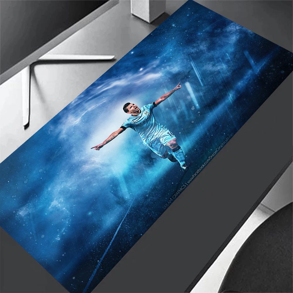 Kun Aguero Celebration Moment Large Mouse Pad Keyboard Pad Office Mouse Mats Non-Slip Rubber Bottom Perfect for Office Laptop Gaming Setup