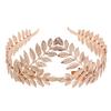 Women Headband  Leaf Flower Hair Crown Head Piece Gold Band Bridal