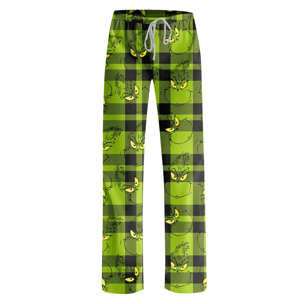 Pajama Pants Sleepwear Casual Drawstring Elastic Waist Pants Comfy Straight Yoga Loose Trousers