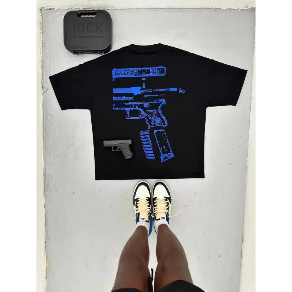Мужские футболки Y2K Футболка Harajuku Hip Hop с графическим принтом We Trust, круглым вырезом, хлопковая футболка большого размера, готические топы с коротким рукавом