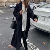Женский свитер средней длины на весну, осень и зиму, большой свободный вязаный кардиган