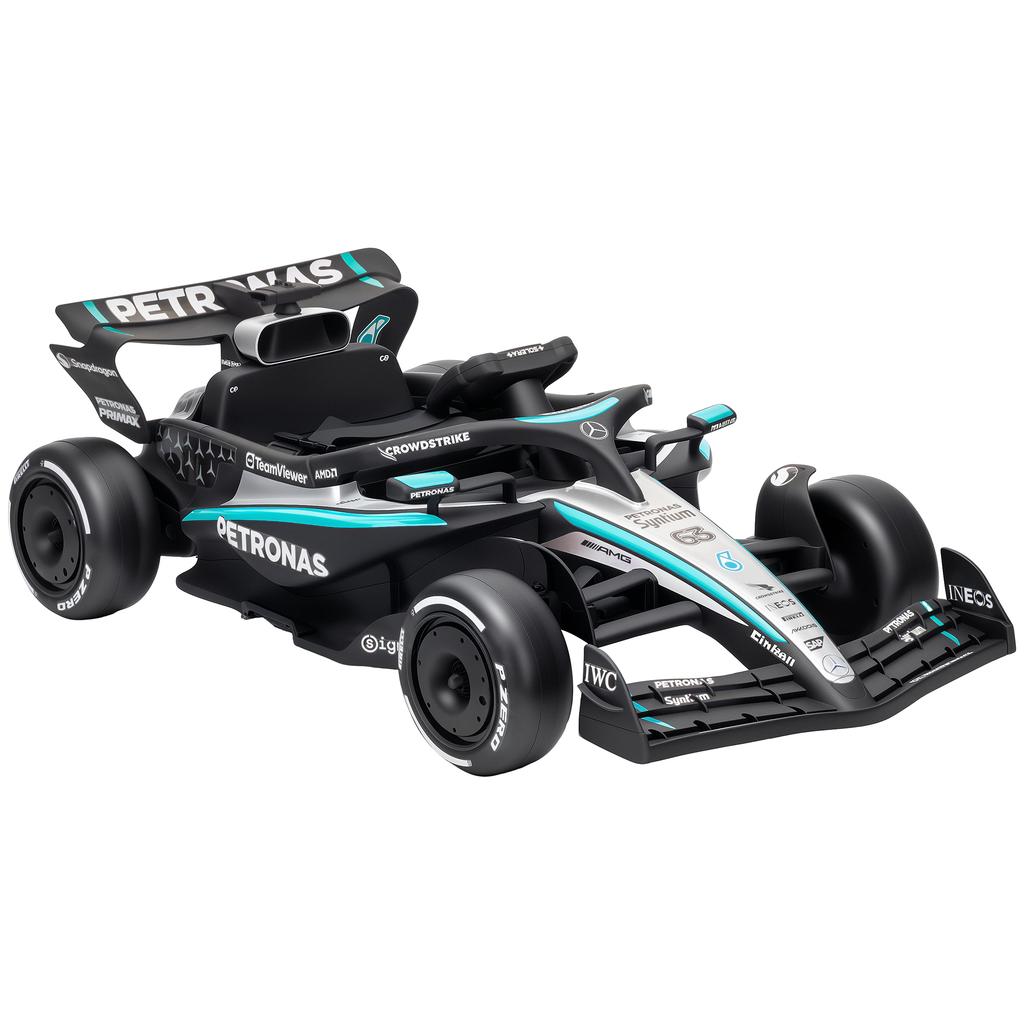 Electric Go-Kart for Kids, 12V, Mercedes-AMG PETRONAS F1, 2 Motors, Remote Control, 3 Speeds, Black