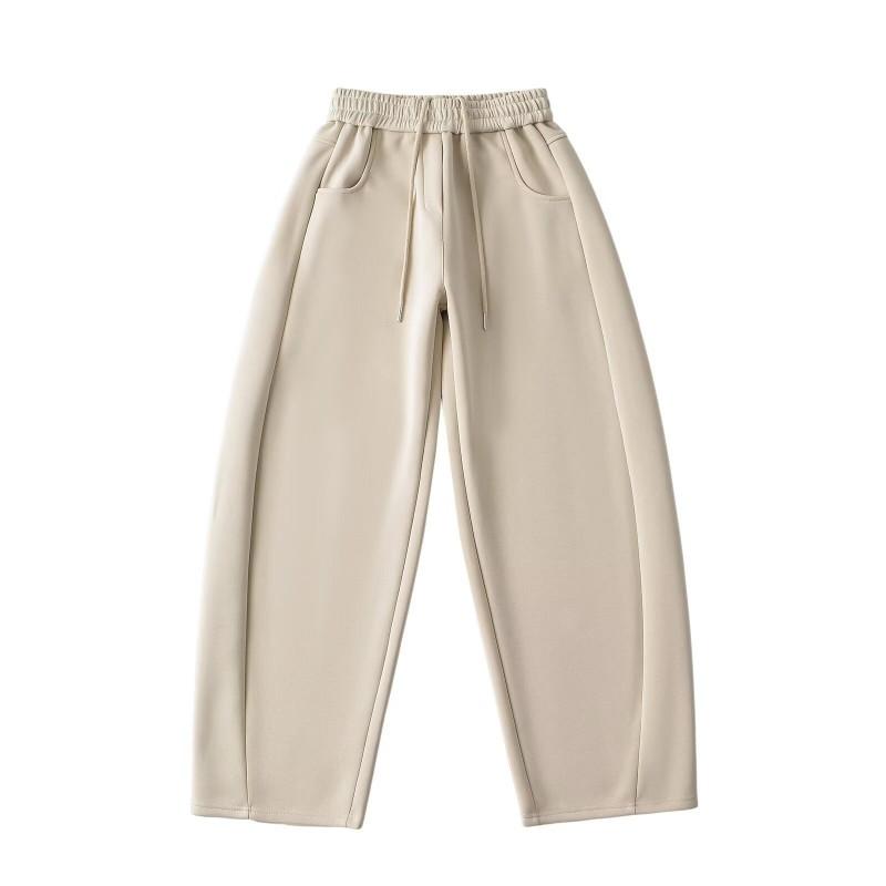 Womens High Waisted Wide Leg Banana Mango Cut Pants Streetwear Slimming Casual Trousers