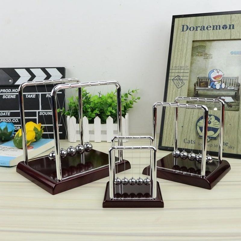 Creative Decorative Newton Billiards Balanced Balls Metal Handicraft Red Base Household Newton Billiards